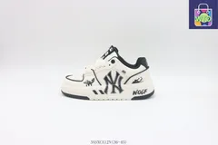 【今日特価】MLB エムエルビー NY ニューヨーク ダディーシューズ 3ASXCA12N ホワイトブラック クロコダイル-WTO輸入2