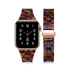 【新品】 [AriRi] アップルウォッチ バンド べっ甲 スリム 38mm 40mm 41mm 42mm 44mm 45mm アップルウォッチ 7 6 5 4 3 2 全機種 全サイズ対応 (38mm/40mm/41mm, べっ甲) 1