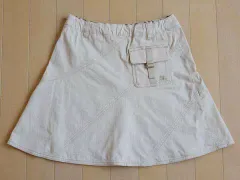 バーバリーチルドレン BURBERRY children ロンドン アウトレット 子供服 女の子 スカート 140cm ★2 ライトベージュ チノ風素材 薄手 春 夏 ボトムス ガールズ 女児 キッズ ジュニア 【中古】 ユーズド