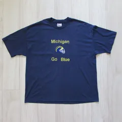 【海外規格】古着　Tシャツ　Hanes　90s　シングルステッチ　made in USA　MICHIGAN Wolverines　カレッジ系　ヴィンテージ　刺繍ロゴ　ビッグシルエット