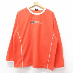 L/古着 ナイキ NIKE 長袖 フリース トップス メンズ 00s バスケットボール シルク クルーネック オレンジ他 25sep30 中古 アウター