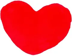 Queen-b クッション ハート かわいい ふわふわ モコモコ 肌に優しい 可愛い 癒し 女の子 リビング ソファー 寝室 おしゃれ 枕 背もたれ 座布団 インテリア 装飾 飾り(レッド,  46x36cm)