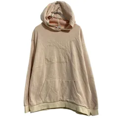 PUMA ロゴスウェット パーカー M ペールオレンジ プーマ スポーツ プルオーバー 裏起毛 古着卸 アメリカ仕入 a703-5525