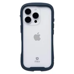 【 限定】iFace Reflection iPhone 16 Pro ケース クリア 強化ガラス (ネイビー)【エコPKG】【 iphone 16 pro ケース アイフォン16プロ カバー スマホケース 透明 耐衝撃 ストラップホール付き クリアケース