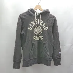 ◇ ⊇ Champion チャンピオン 文字プリント 長袖 フーディー サイズL ブラック レディース E  【1502180044984】