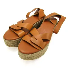 ザラ サンダル ベルトストラップ 厚底 靴 レディース 39サイズ ブラウン ZARA 【中古】