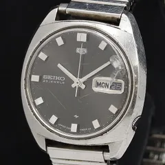 SEIKO 【可動品】SEIKO5 セイコーファイブ 23石 腕時計 自動巻き 文字盤色:黒 5126‐7000 ベルトジャンク