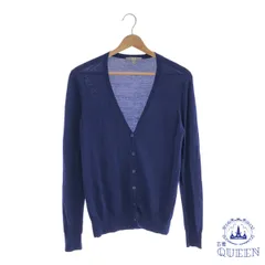 ☆美品 UNIQLO ユニクロ トップス カーディガン Vネック 薄手 シンプル レディース 大きいサイズ パープル L 綿100％ 901-10684 送料無料 古着