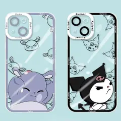 【新着商品】軽薄型 ワイヤレス充電対応 ［透明 レンズ保護 スマホケース かわいい ストラップホール付き］ 保護カバー 6.1インチ クリア カップル ケース ケース アイフォン14 用 iPhone14 対応 クロミ BLACK サンリオ