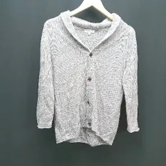 ◇ BEAUTY&YOUTH ニット風 フロントボタン カジュアル シンプル 長袖 カーディガン サイズM グレー レディース E  【1310130040968】