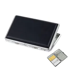 【特価商品】【人気商品】【特価セール】【在庫処分】[Kingsie] シガレットケース レディース タバコケース シガレットボックス タバコ入れ 収納 軽量 ビジネス プレゼント ギフト おしゃれ 14本収納 (ブラック)