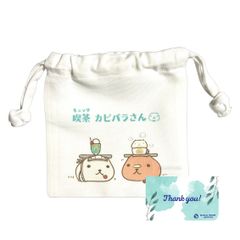 メイカーズ カピバラさん 喫茶ミニ巾着 (カピバラさんとホワイトさん) トライワークス チダケイコ RPJセット MAK-53 501