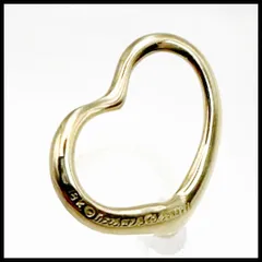 【美品】ティファニーオープンハート K18 750 ゴールド ペンダントトップ