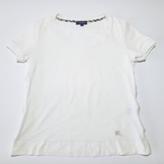 バーバリー Tシャツ カットソー トップス サイドロゴ ノバチェック ホワイト 白 2サイズ Burberry