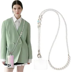 Turkalla スマホストラップ スマホチェーン ショルダーストラップ 金属チェーン 携帯ストラップ 全機種対応(G)