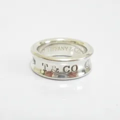 美品 Tiffany&Co. ティファニー 1837 ナローワイドリング 指輪 SV925 9号 シルバー メンズ レディース 古着 中古 USED