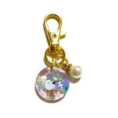 シマエナガのミニキーホルダー　ハンドメイド　レジン