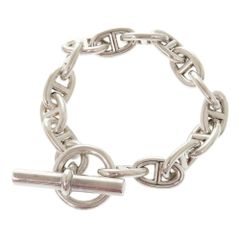 美品 エルメス シェーヌダンクル MM 15コマ シルバー925 ブレスレット 0365 HERMES