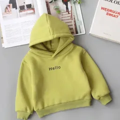 キッズ 裏起毛シンプルロゴパーカー トップス 男女兼用 韓国子供