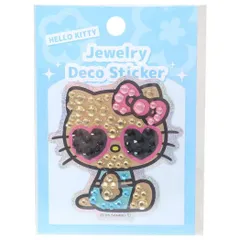 【メール便】ハローキティ ダイカットシール ジュエリーデコステッカー 日焼け サングラス サンリオ カミオジャパン デコレーション キャラクター グッズ 