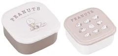 【新着商品】弁当箱 PEANUTS EVERYDAY シール容器 2Pセット OSK 日本製 SSP-22 ベージュ