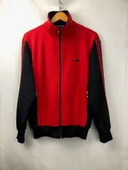 西ドイツ製　アディダス　ADIDAS　ATS-45F トラックジャージ　ジャケット　バイカラー　黒Ｘ赤　サイズＬ　難あり　05121606　01