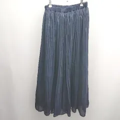◇ Θ DRESKIP ドレスキップ 無地 ロング丈 プリーツ スカート サイズM ネイビー系 レディース E  【1507030006433】