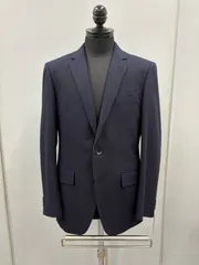 最終値下　新品スーツ2ピース訳あって世に出れなかったダークネイビーストレッチスーツ　秋冬春3シーズン用　A6サイズ相当