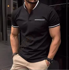 シャツ ポロシャツ メンズ 半袖 立ち襟 半袖ポロ ライン入り ポケット カラー配色 ゴルフ 大きいサイズ アメカジ おしゃれ スポーツ サマー 夏 夏服 xinyuan01☆DZ10