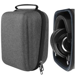 (ダークグレー) 収納ポーチ付属 に対応 ATH-M40X ATH-M50xBT ATH-M50X Audio-Technic オーディオテクニカ ハードシェルケース 旅行用 ハードケース 互換性 ヘッドホンケース Sheild ケース Geekria