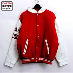 80s vintage レザー切り替え ウール スタジャン メンズ 表記Lサイズ