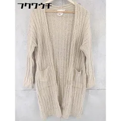 ■ antiqua アンティカ  長袖 ロングカーディガン  ベージュ レディース  【中古】 【1102100004922】