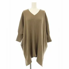 セオリーリュクス theory luxe 21SS QUAD TABAN プルオーバーチュニックニット カットソー ドルマンスリーブ 七分袖 38 茶 ブラウン 1101748 /KU