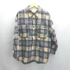 ◇ ⊇ niko and … ニコアンド ノバチェック柄 長袖 厚手ボタンジャケット サイズ3 ベージュ系 レディース E  【1505290002493】