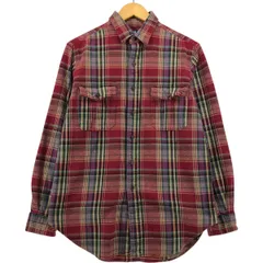 古着 ラルフローレン Ralph Lauren POLO by Ralph Lauren 長袖 フランネルチェックシャツ メンズM相当/eaa576554