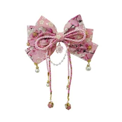 人気商品(ピンク1) 花火大会 夏祭り 卒業式 成人式 お祭り 七五三 ヘアピン 着物 振袖 かわいい 花柄 蝶結び つまみ細工 ヘアアクセサリー キッズ レディース 手作り 和服 和装 浴衣 髪飾り