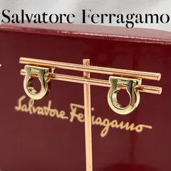 【美品】Salvatore Ferragamo フェラガモ ピアス ガンチーニ アクセサリー ゴールドメッキのサムネイル