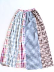 パッチワーク　チェック　スカート　古着　ビンテージ　アメリカ 60's 70's 80's 90's レディース古着 vintage usa ヴィンテージ　ユーロ