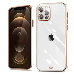 iPhone 12 pro ケース クリア アイフォン12pro ケース 透明 耐衝撃 TPU 薄型 軽量 落下防止 一体型 人気 カバー 全面保護カバー アイフォンケース 型(ホワイト) 0