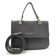 フルラ 2way ハンドバッグ ショルダーバッグ 肩掛け 鞄 斜め掛け グレー グレイ 灰色 gray ゴールド金具  レザー 革 フラップ FURLA