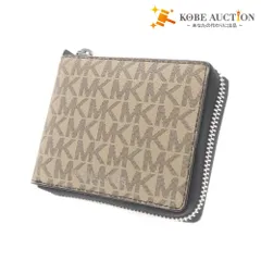 ■ マイケルコース 二つ折り財布 クーパーシグネチャーWビルフォールドジップアラウンド 36U2LCOF3B レディース ベージュ 未使用