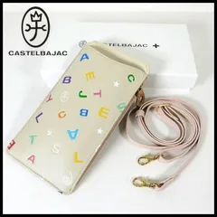 新品 定価18,700円 カステルバジャック スマホショルダー 牛革 ライラ カラフルロゴ 財布 ケース CASTELBAJAC レディース