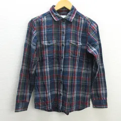 s■ノースフェイス/NORTH FACE 長袖ウールチェックシャツ NRW61300【M】赤 紺 緑/MENS/31【中古】