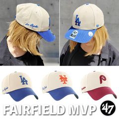'47 フォーティーセブン キャップ 帽子 チェーンステッチ チームロゴ ドジャース メッツ フィリーズ FAIRFIELD MVP エムブイピー