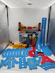 【K-1450】プラレール タカラトミー パーシー 北海道新幹線 はやぶさ 曲線レール14本 直線レール10本 二車線曲線レール3本 二車線直線レール2本 分岐レール4本 ぐらぐら吊り橋セット 踏切  まとめ売り