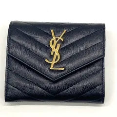 2024年最新】サンローラン SAINT LAURENT PARIS 三つ折り財布 YSL ミニ 