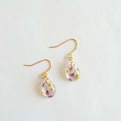 No.28 小さい ハンドメイド ドライフラワー ピアス