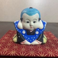 福助　置物　縁起物　陶器　　骨董品　アンティーク　レトロ　よーいドン　隣の人間国宝　人形　商売繁盛　風水　福助人形　伝統工芸品　アンティーク　工芸品