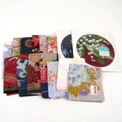 紅型 藍染め他 ハンカチ 15点セット 未使用 和柄 ブランド まとめて 大量 小物 レディース