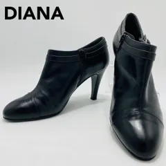 DIANA パンプス ブーティ サイドジップ 25cm ブラック レディース ダイアナ 日本製 大きいサイズ hws02325